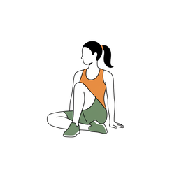 Illustration of a person doing 90/90 Hip Stretch