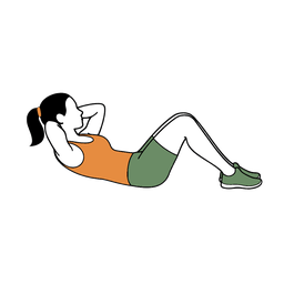 Illustrazione di una persona che esegue Crunch