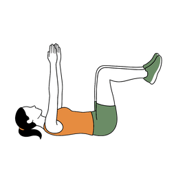 Illustration einer Person bei der Übung Dead Bug