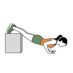 Illustration of a person doing Decline Push-Ups