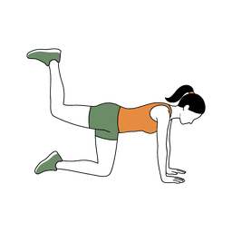 Illustration of a person doing Donkey Kicks