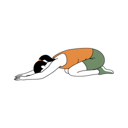 Illustration of a person doing Frog Stretch