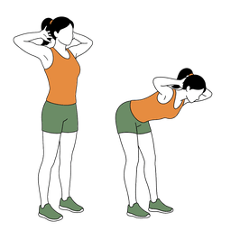 Illustration of a person doing Good Mornings