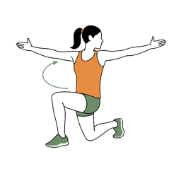 Half Kneeling Thoracic Rotations