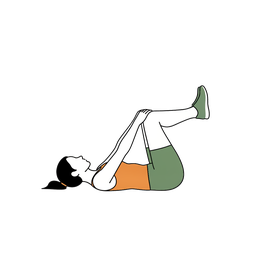 Illustration of a person doing Happy Baby