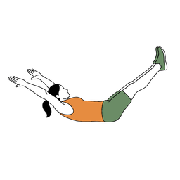 Illustration of a person doing Hollow Body Hold