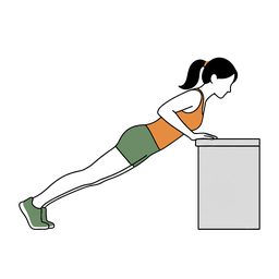Illustration of a person doing Incline Push-Ups