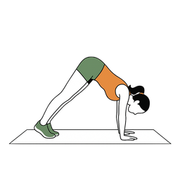 Illustration of a person doing Pike Push-Ups