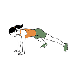 Plancha con salto de piernas