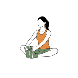 Illustration of a person doing Seated Butterfly