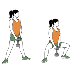 Illustration of a person doing Sumo Squats