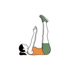 Illustration of a person doing Toe Reach Crunch