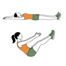 Illustration of a person doing V-Ups