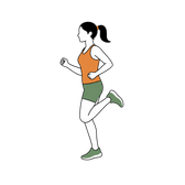 Illustration of a person doing Butt Kicks