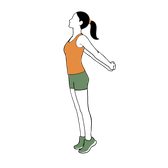 Illustration of a person doing Chest & Shoulder Stretch