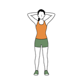Illustration of a person doing Chest Opener (Hands Behind Head)
