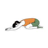 Illustration of a person doing Child's Pose