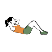 Illustration of a person doing Crunches