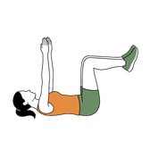 Illustration of a person doing Dead Bug