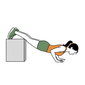 Illustration of a person doing Decline Push-Ups