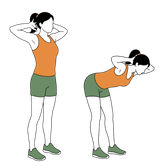 Illustration of a person doing Good Mornings