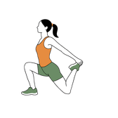 Illustration of a person doing Hamstring & Quad Stretch