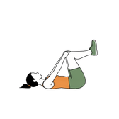 Illustration of a person doing Happy Baby
