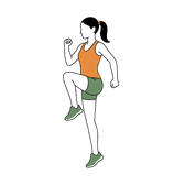 Illustration of a person doing High Knees