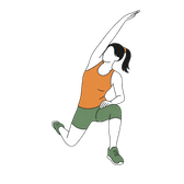 Illustration of a person doing Hip Flexor Reach
