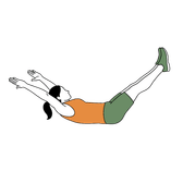 Illustration of a person doing Hollow Body Hold