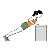 Illustration of a person doing Incline Push-Ups