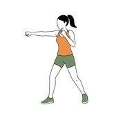 Illustration of a person doing Jab-Cross Combo