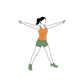 Illustration of a person doing Jumping Jacks