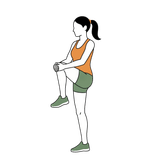 Illustration of a person doing Knee Hugs