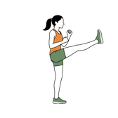 Illustration of a person doing Leg Swings