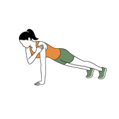 Illustration of a person doing Plank Shoulder Taps