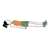 Illustration of a person doing Savasana