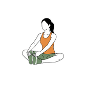 Illustration of a person doing Seated Butterfly
