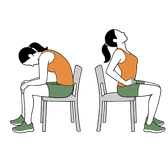 Illustration of a person doing Seated Cat-Cow
