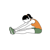 Illustration of a person doing Seated Forward Fold