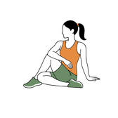 Illustration of a person doing Seated Twist