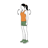 Illustration of a person doing Shoulder Rolls