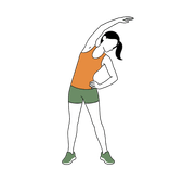 Illustration of a person doing Standing Side Stretch