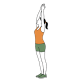 Illustration of a person doing Sun Salutations