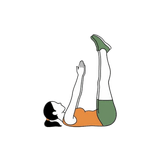 Illustration of a person doing Toe Reach Crunch