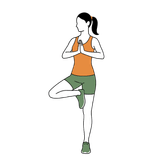 Illustration of a person doing Tree Pose
