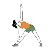 Illustration of a person doing Triangle Pose