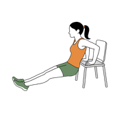 Illustration of a person doing Tricep Dips