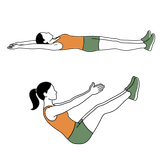 Illustration of a person doing V-Ups