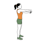 Illustration of a person doing Wrist Stretch